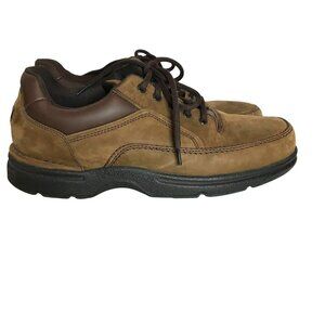 Rockport Eureka Mens Leather Brown Lace-Up Shoes 10.5W/44.5